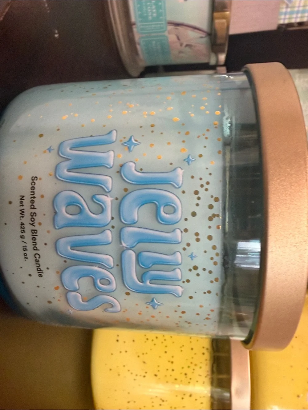 Light Blue Scented Soy Blend Candle -